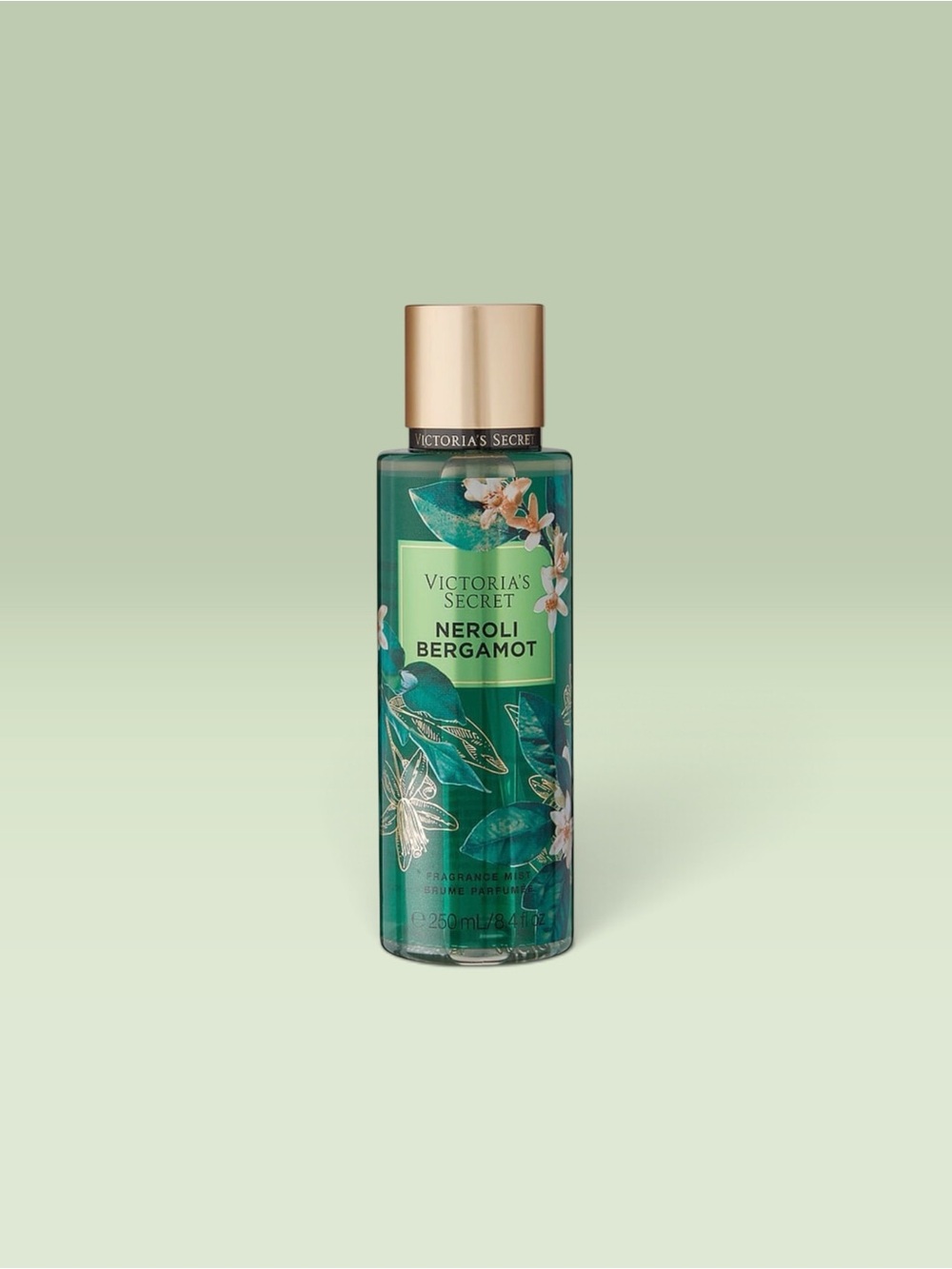 Victoria's Secret Neroli Bergamot Body Mist in Green with Gold Cap